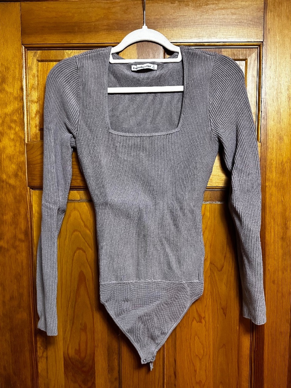 Long sleeved ribbed Abercrombie bodysuit